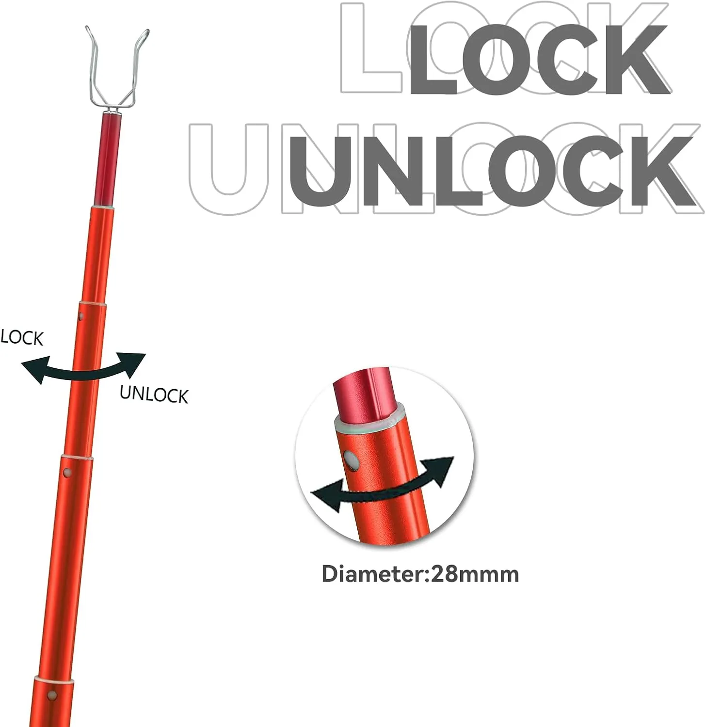 KAILAS Stick Clip Up Rock Climbing Quickdraws Carabiners Climbing Accessories Grabber Reacher Tool Lightweight Extendable