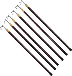 Katzowen 6 Pack Telescopic Rescue Pull Poles Equipment Heavy Duty Commercial Multifunctional Boat Hook Pole, for Drowning Victims, Professional & Utility Cargo Gripping Tool