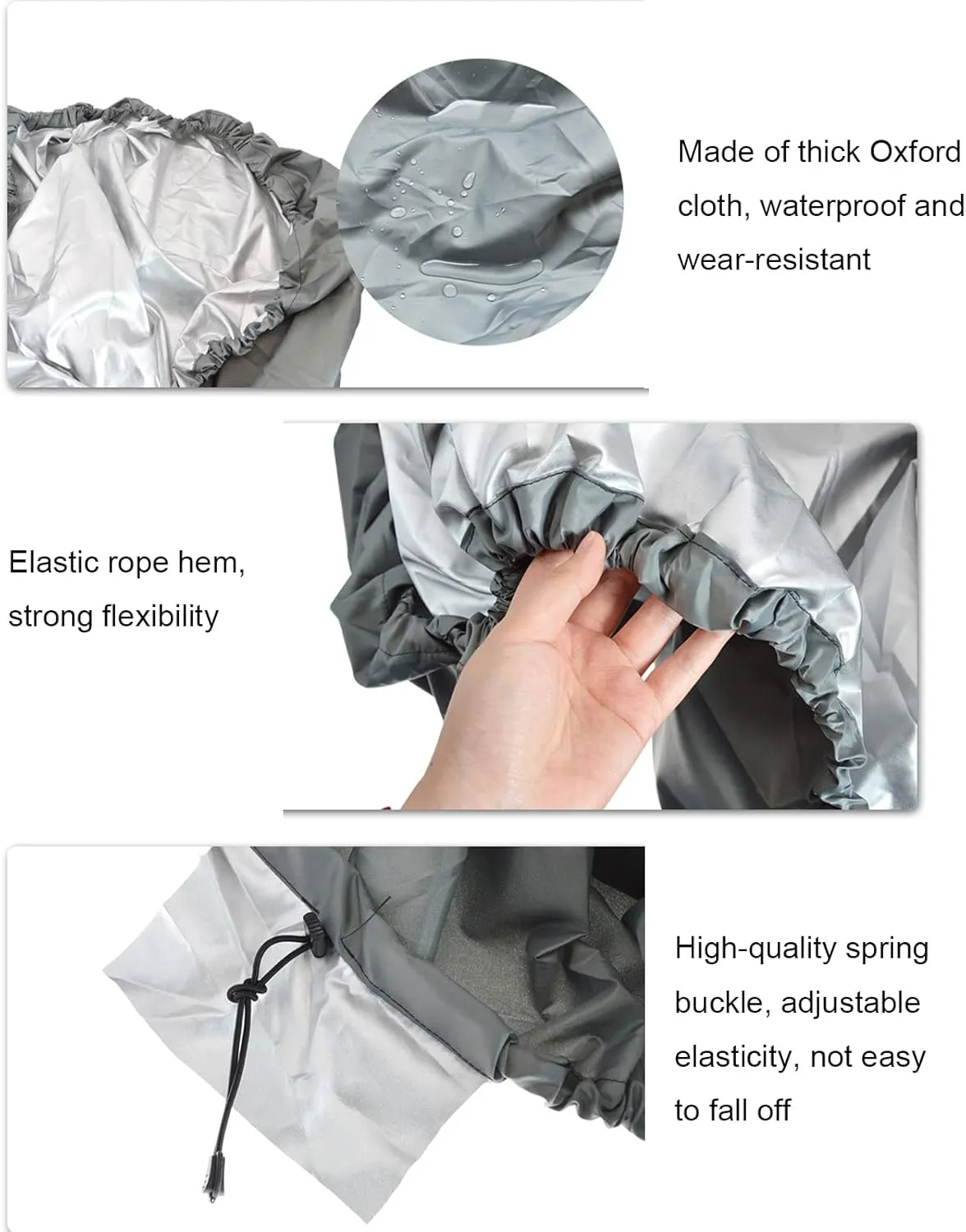 Kayak Boat Cover Waterproof Dustproof and UV-Proof Boat Cover Oxford Fiber Cloth SUP Protective Cover Surfboard Sock Cover,M(Length420cm)