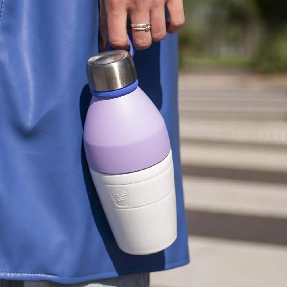 KeepCup Thermal Stainless Steel Water Bottle | Vacuum Insulated Travel Coffee Thermos Cup with Spill Proof Lid | Medium | 18 oz / 532ml | Twilight