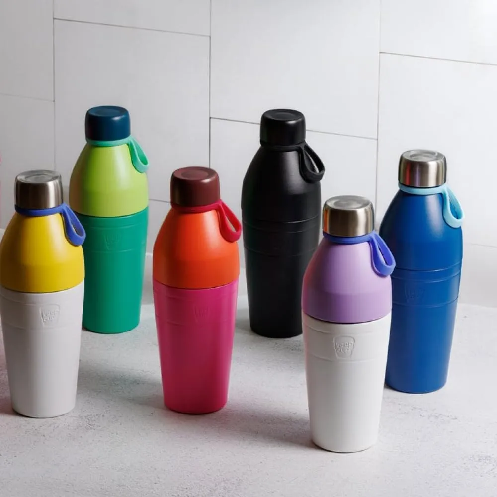 KeepCup Thermal Stainless Steel Water Bottle | Vacuum Insulated Travel Coffee Thermos Cup with Spill Proof Lid | Medium | 18oz / 532ml | Calenture