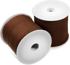 KESYOO 2 Rolls 50m*4mm Two Rolls Beige Camping Outdoor Rope Climbing Bungee Cord Tenting Cords Durable Duty Mountaineering Survival Portable Tent Cords Polypropylene
