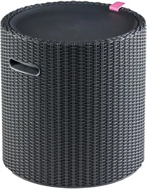 Keter Cool Side Table Cooler 3 in 1 Outdoor Patio Table and Ice Chest Storage, Ideal Hot Tub Table, Decor and Outdoor Patio Bar, Portable Bar, Graphite