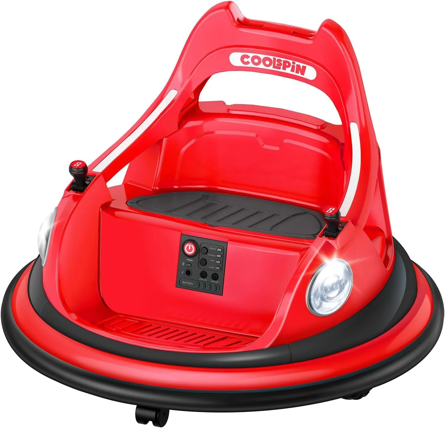 Kids Bumper car, 12V Battery Powered w/Music, Light, Ages 37-96 Months,Red