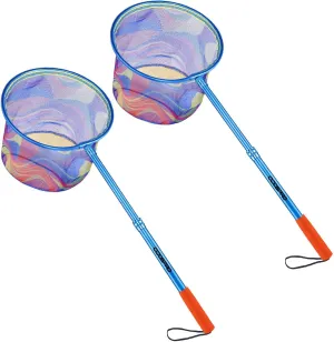 Kids Fishing Net - Telescoping Bait, Minnow, and Butterfly Net With 11.4" Depth, Handle Extends to 30" for Easy Catch and Release