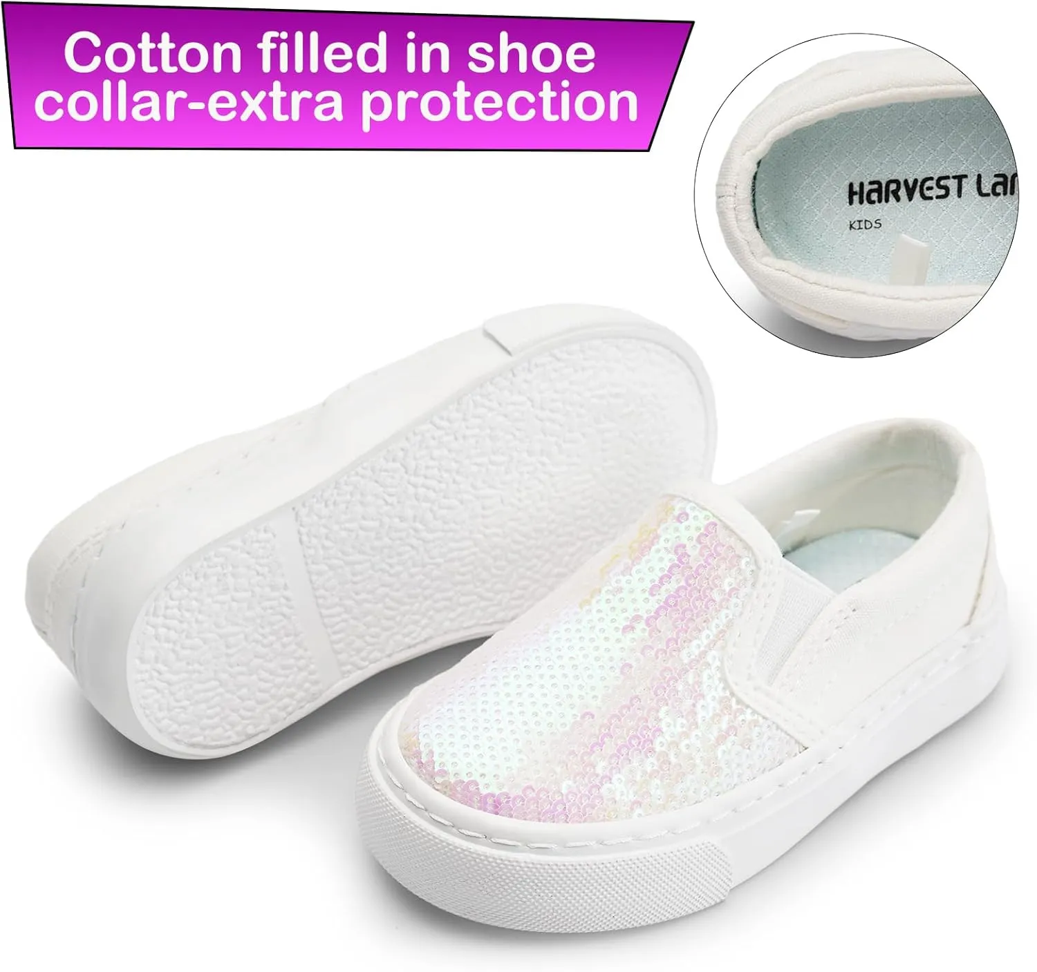 Kids Shoes Toddlers Canvas Sneakers Slip-on Comfortable Light Weight Causal Running Tennis Shoes for Boys Girls