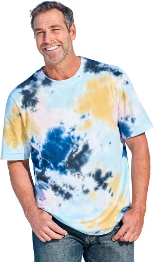 KingSize Men's Big & Tall Lightweight Tie-Dye Crewneck Tee
