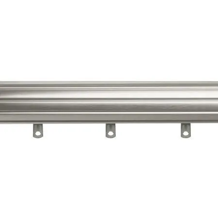 Kirsch Designer Metals 1 3/8 Inch Diameter Fluted Traverse Curtain Rod set with Plain Slides, 38 - 66 Inches