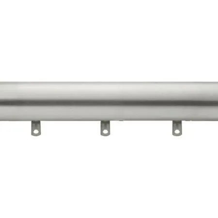 Kirsch Designer Metals 1 3/8 Inch Diameter Smooth Traverse Curtain Rod set with Plain Slides, 66 - 120 Inches