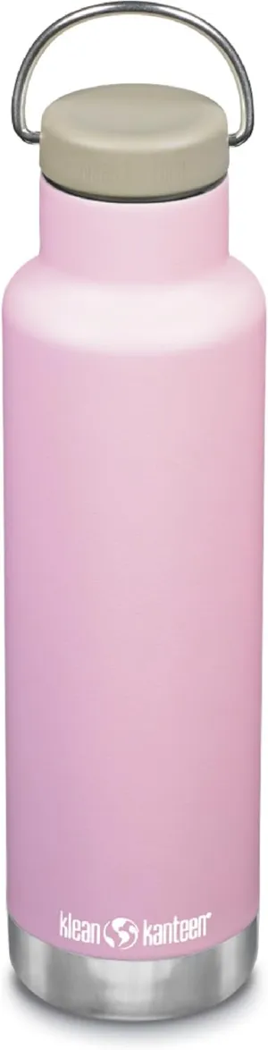 Klean Kanteen Classic Insulated Water Bottle with Loop Cap - Stainless Steel Drinking Bottle for Hot & Cold Beverages - Dishwasher-Safe Travel Bottle - Lotus, 20 oz