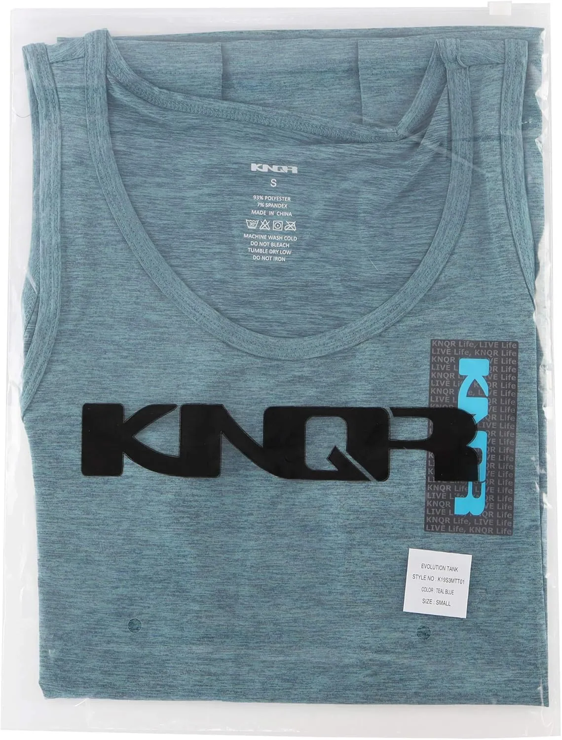 KNQR Men's Performance Quick Dry Athletic Workout Running Muscle Active Sleeveless Tank Top Shirts