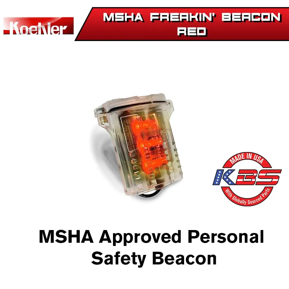 Koehler Bright Star Freakin’ Beacon Personal Safety Light | Visible from 1000  Feet | IP67 Water-Resistant and Intrinsically Safe Design for Work, Industrial Use, Running, Biking, More, Red (71010R)