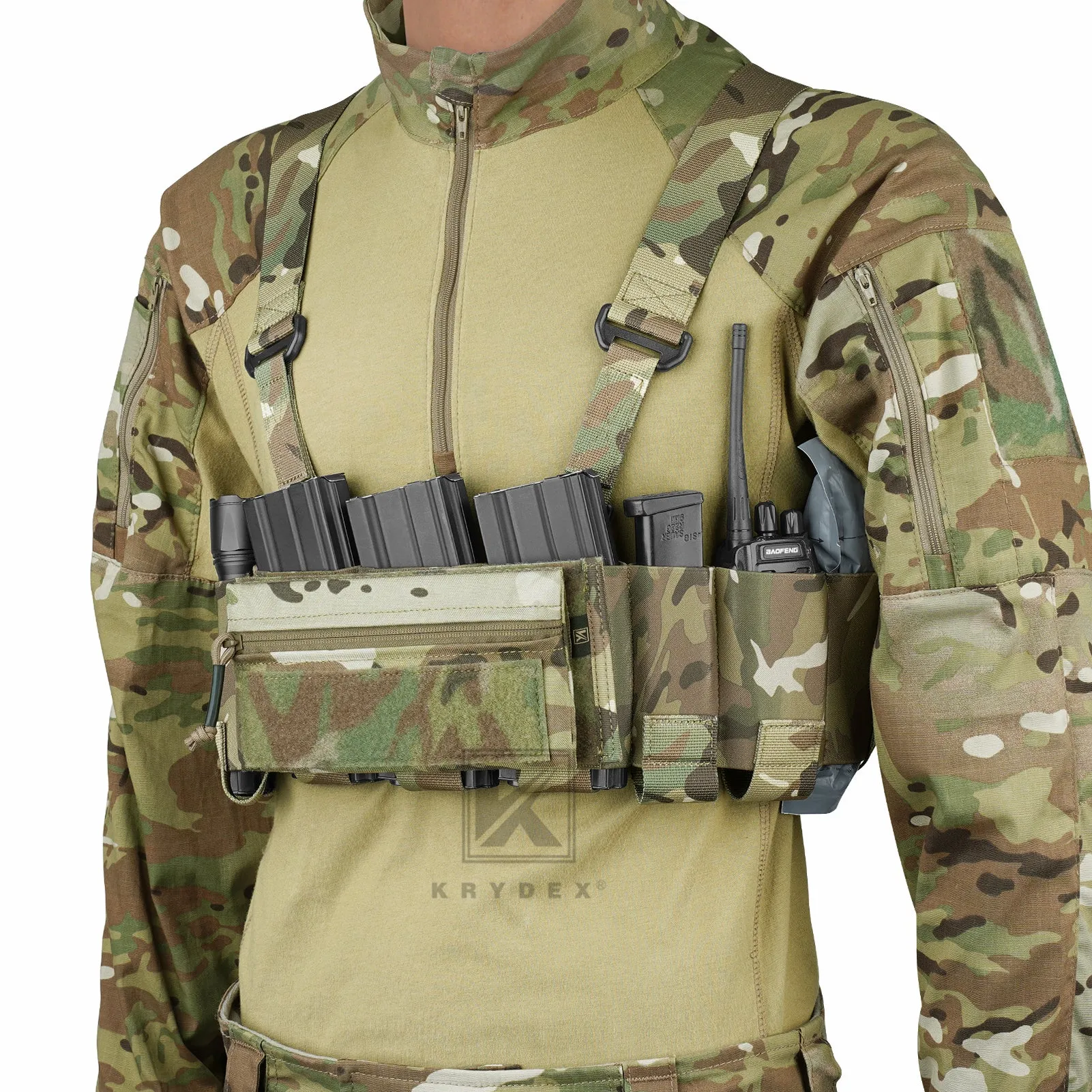 Krydex Tactical Ready Chest Rig Concealed Rig Elastic Cummerbund X Harness   Sticky GP Candy Pouch
