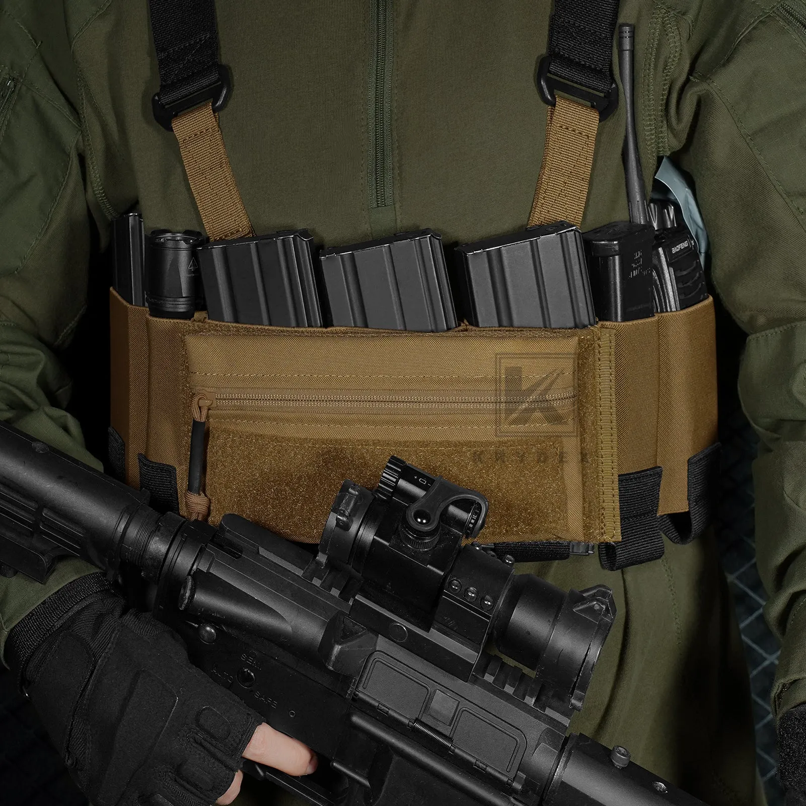 Krydex Tactical Ready Chest Rig Concealed Rig Elastic Cummerbund X Harness   Sticky GP Candy Pouch