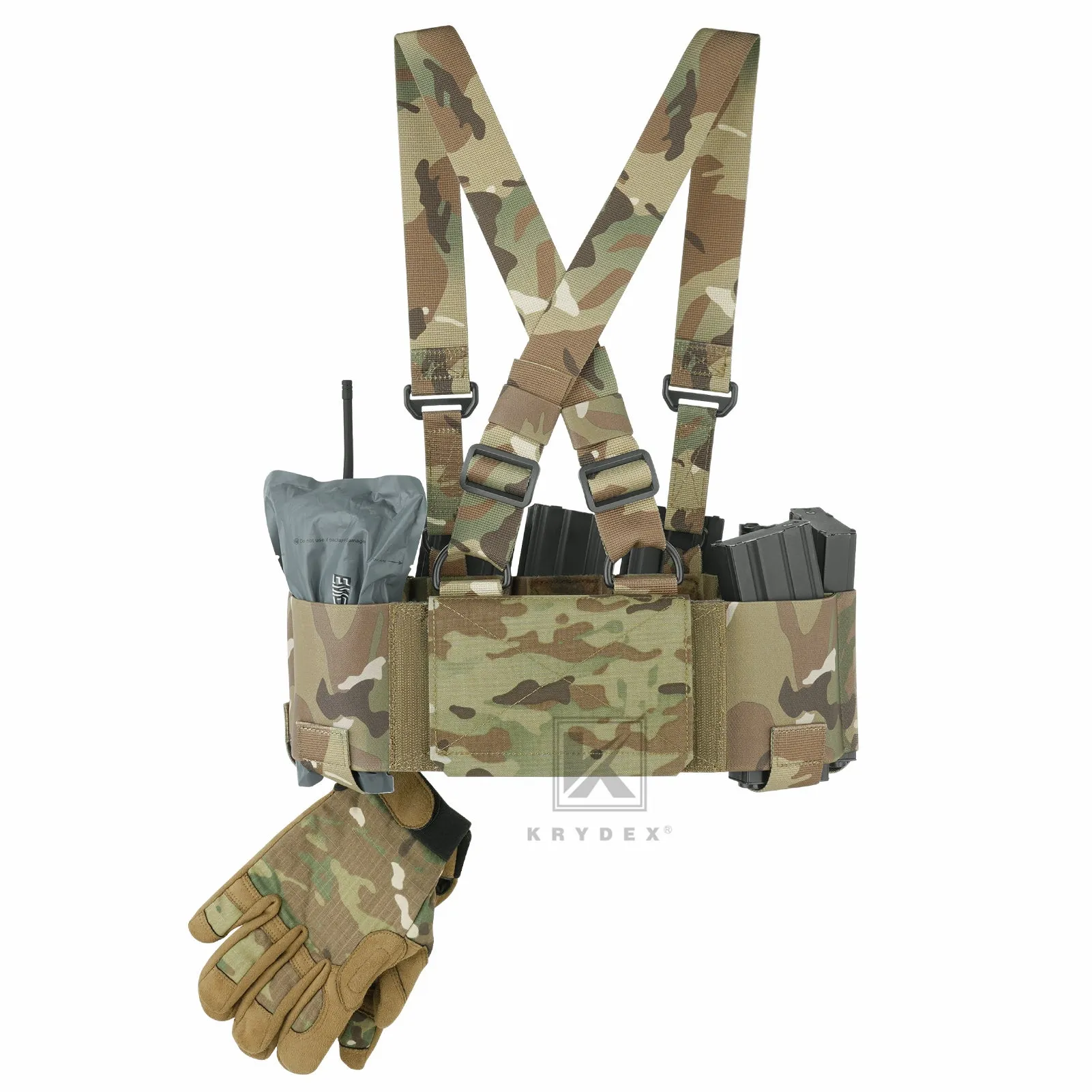 Krydex Tactical Ready Chest Rig Concealed Rig Elastic Cummerbund X Harness   Sticky GP Candy Pouch