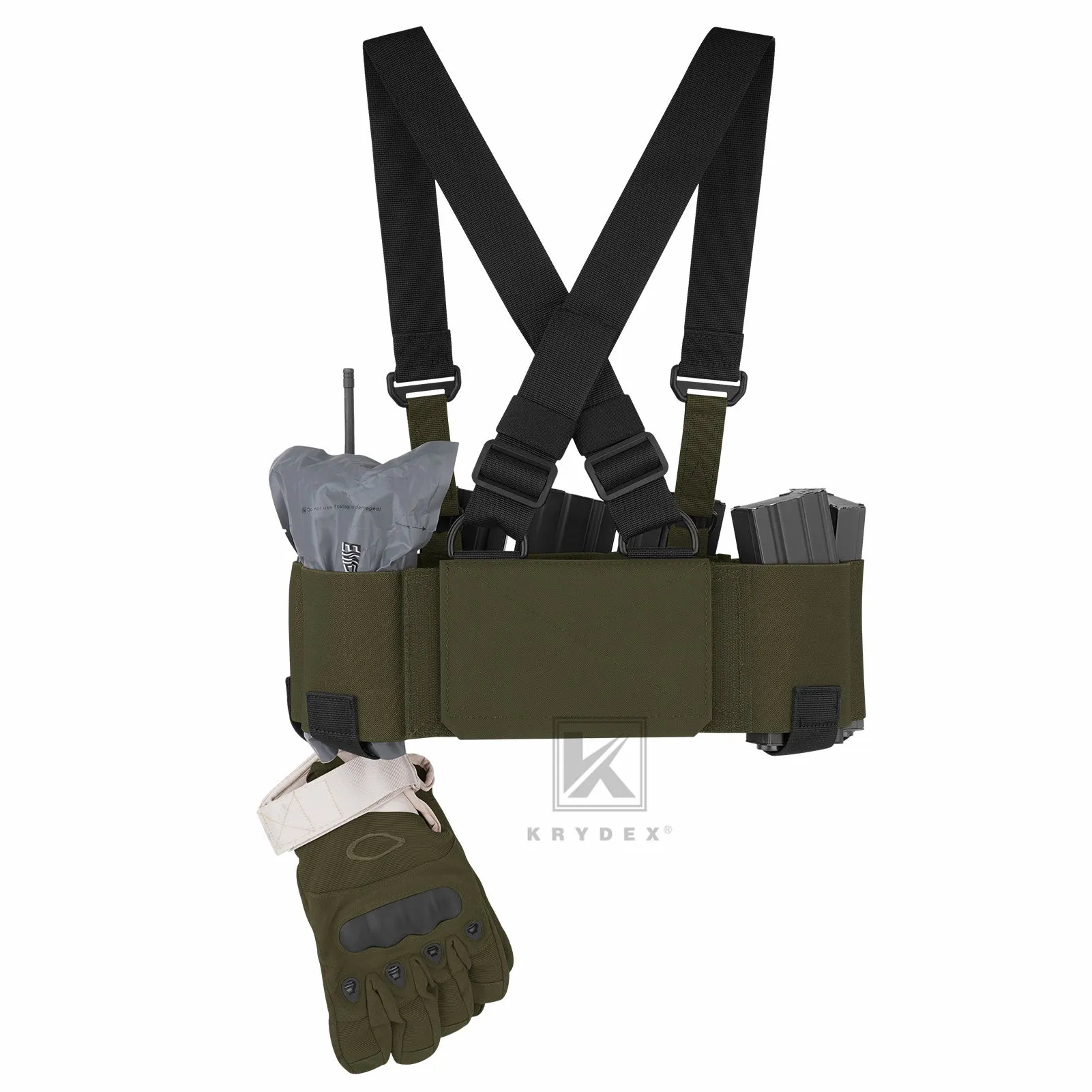 Krydex Tactical Ready Chest Rig Concealed Rig Elastic Cummerbund X Harness   Sticky GP Candy Pouch