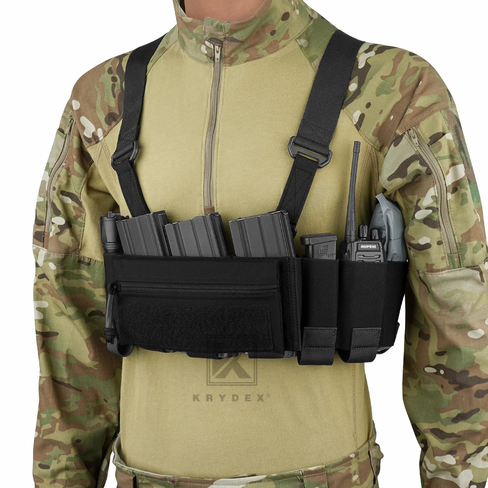 Krydex Tactical Ready Chest Rig Concealed Rig Elastic Cummerbund X Harness   Sticky GP Candy Pouch