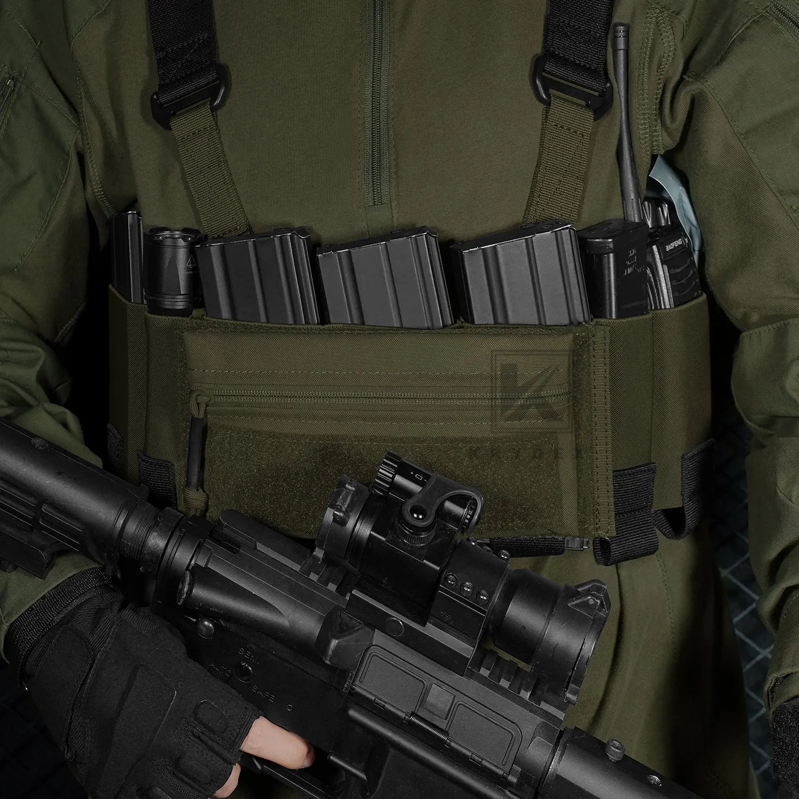Krydex Tactical Ready Chest Rig Concealed Rig Elastic Cummerbund X Harness   Sticky GP Candy Pouch