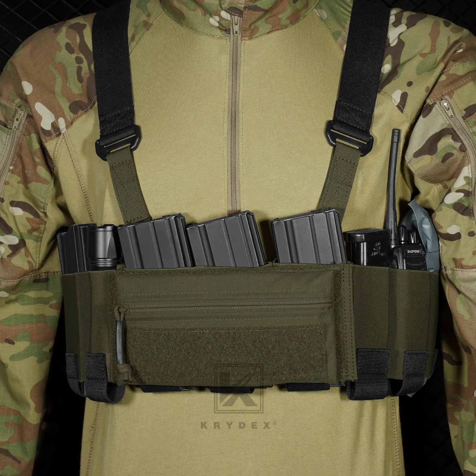 Krydex Tactical Ready Chest Rig Concealed Rig Elastic Cummerbund X Harness   Sticky GP Candy Pouch