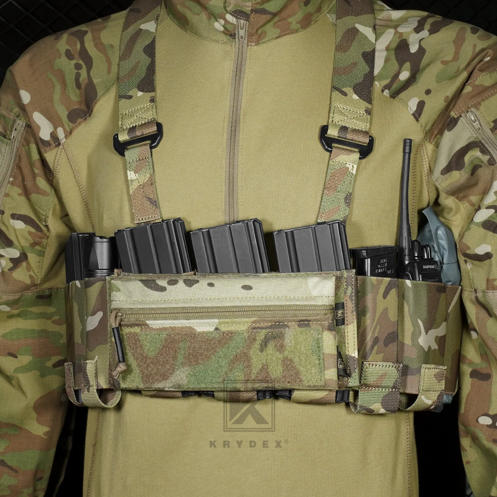 Krydex Tactical Ready Chest Rig Concealed Rig Elastic Cummerbund X Harness   Sticky GP Candy Pouch