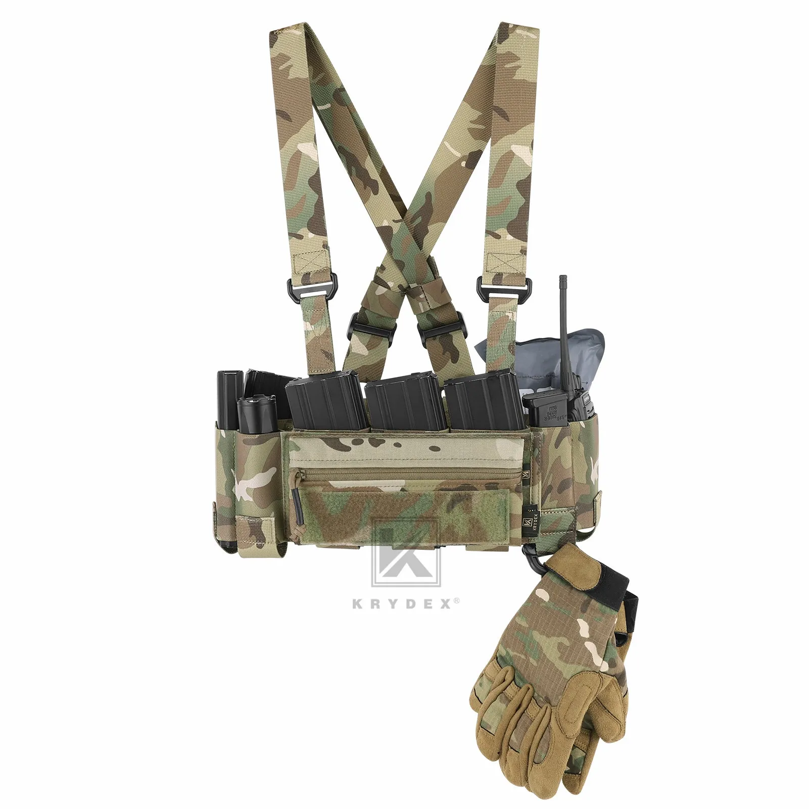 Krydex Tactical Ready Chest Rig Concealed Rig Elastic Cummerbund X Harness   Sticky GP Candy Pouch