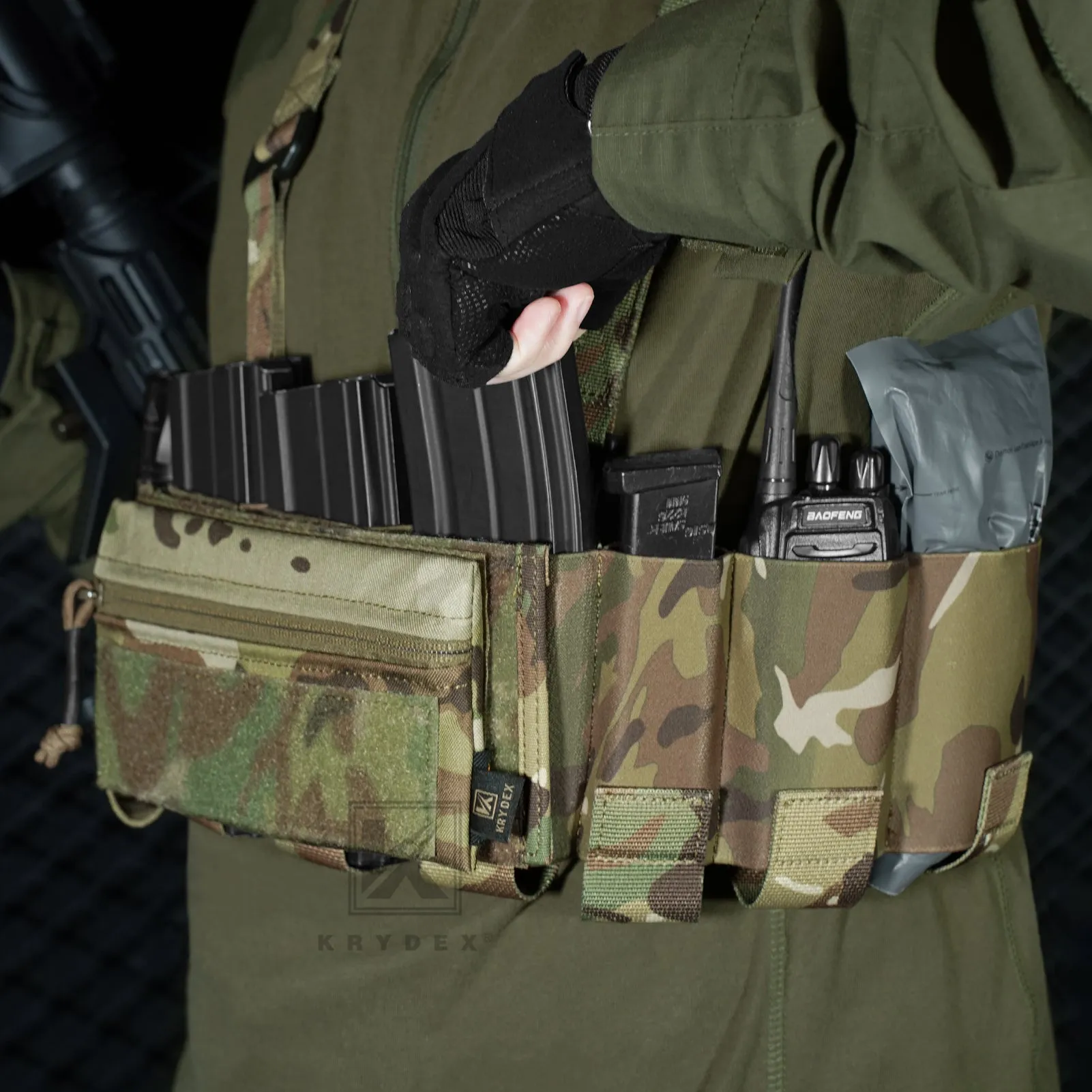 Krydex Tactical Ready Chest Rig Concealed Rig Elastic Cummerbund X Harness   Sticky GP Candy Pouch