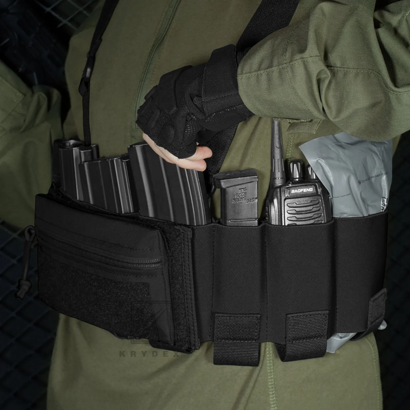 Krydex Tactical Ready Chest Rig Concealed Rig Elastic Cummerbund X Harness   Sticky GP Candy Pouch