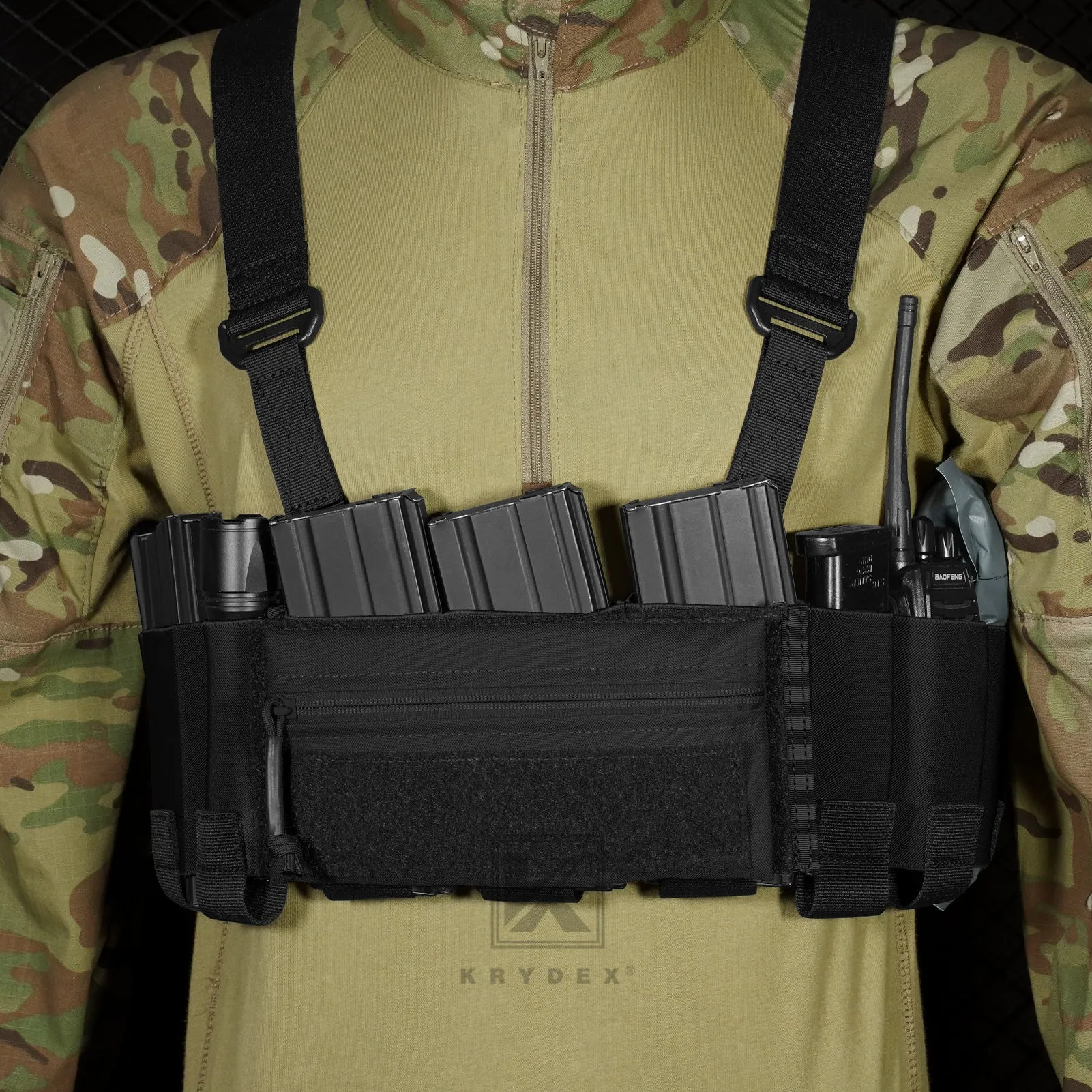 Krydex Tactical Ready Chest Rig Concealed Rig Elastic Cummerbund X Harness   Sticky GP Candy Pouch