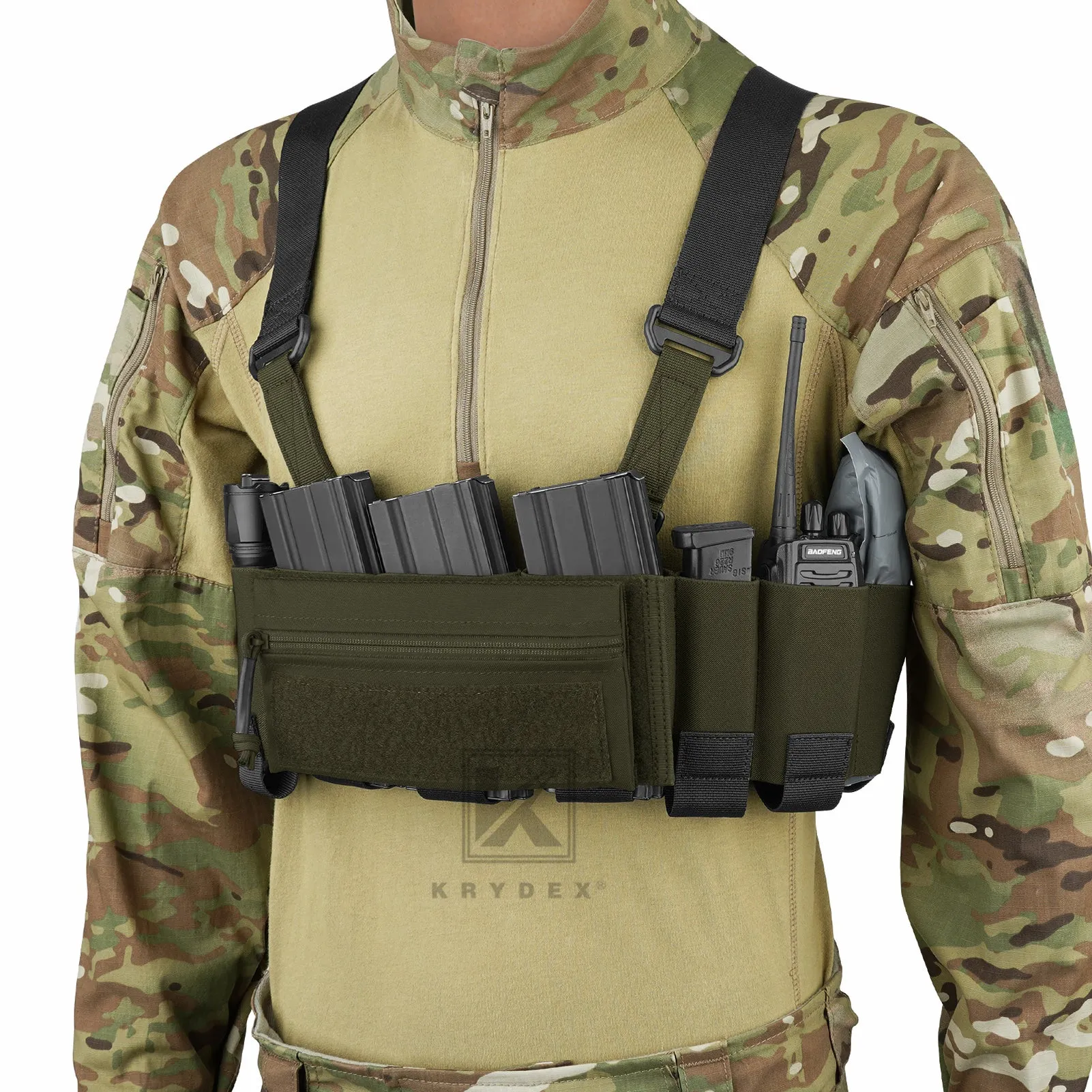 Krydex Tactical Ready Chest Rig Concealed Rig Elastic Cummerbund X Harness   Sticky GP Candy Pouch
