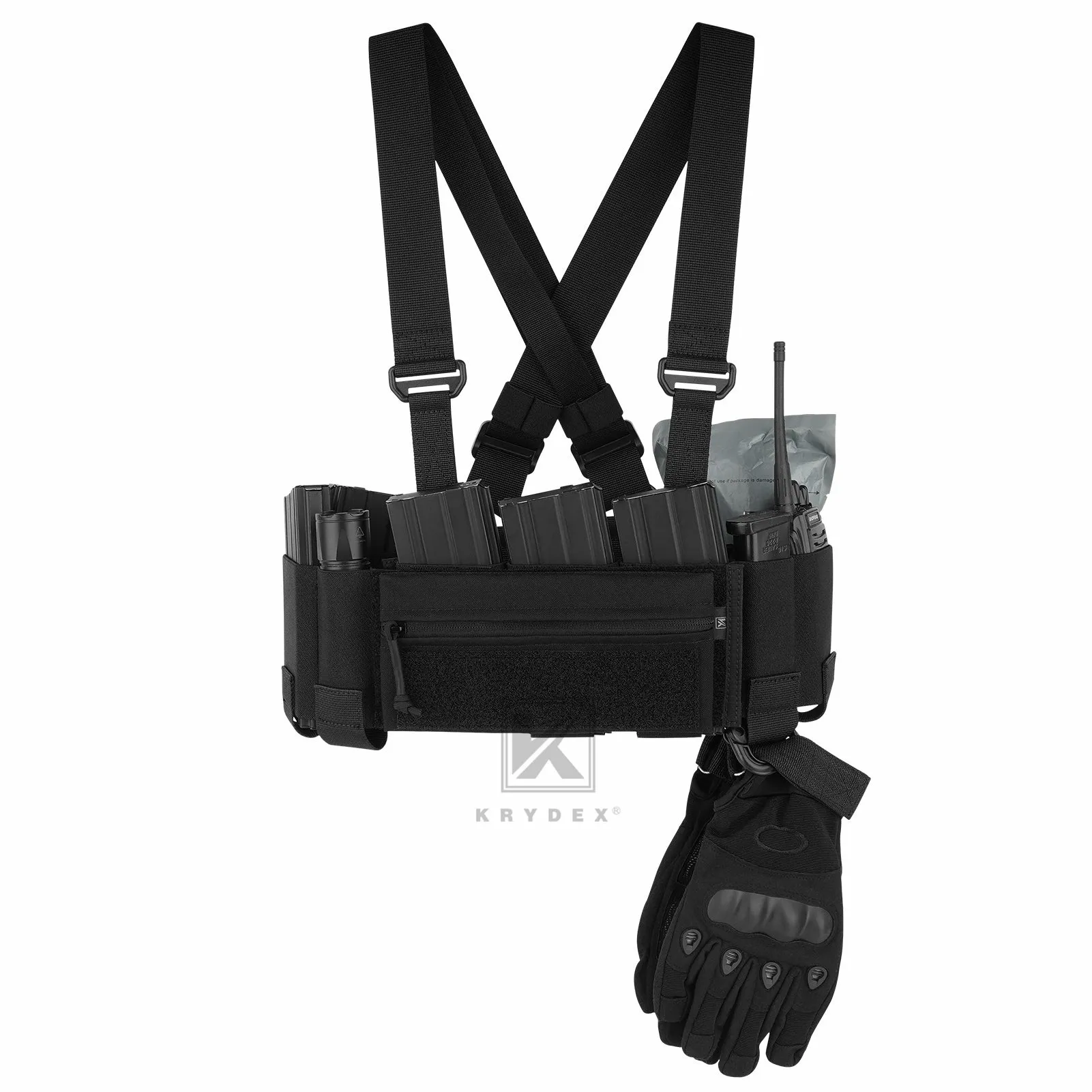 Krydex Tactical Ready Chest Rig Concealed Rig Elastic Cummerbund X Harness   Sticky GP Candy Pouch