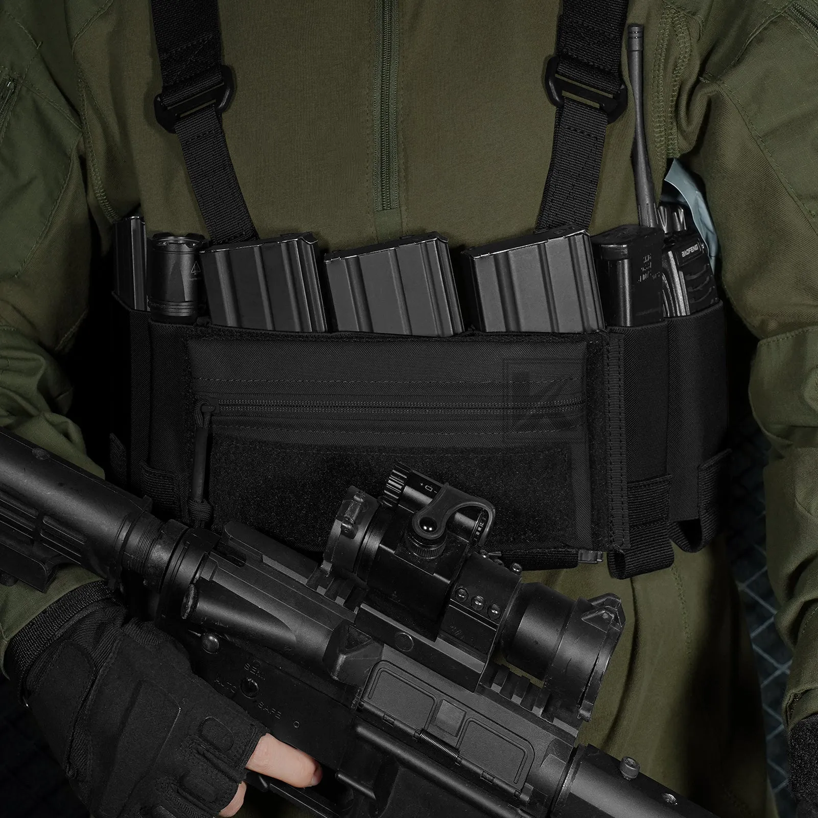 Krydex Tactical Ready Chest Rig Concealed Rig Elastic Cummerbund X Harness   Sticky GP Candy Pouch