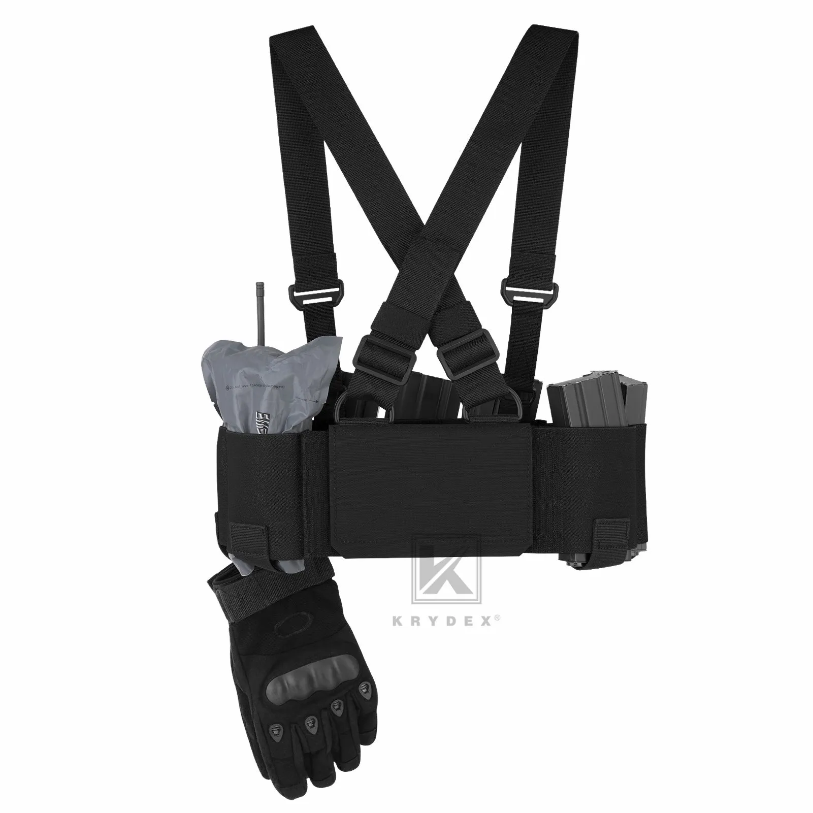 Krydex Tactical Ready Chest Rig Concealed Rig Elastic Cummerbund X Harness   Sticky GP Candy Pouch