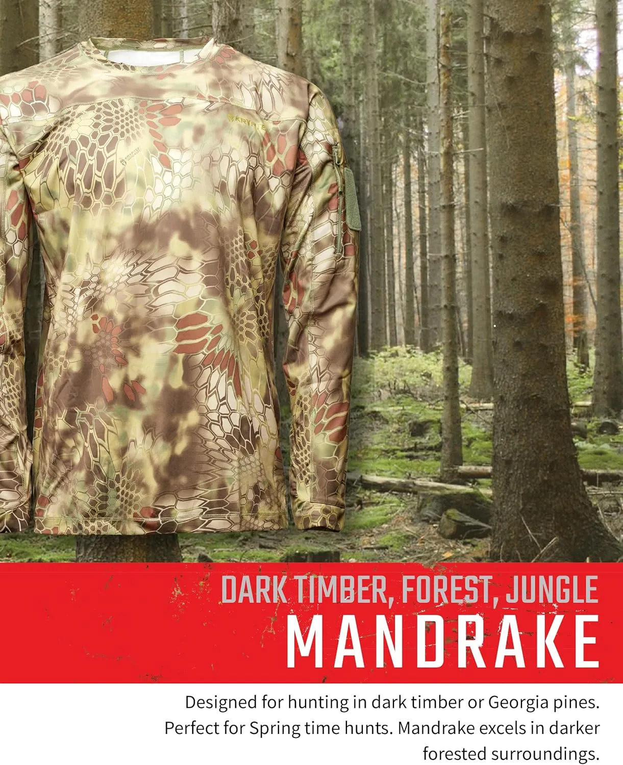 Kryptek Men’s Valhalla Lightweight Long Sleeve Camo Hunting Shirt