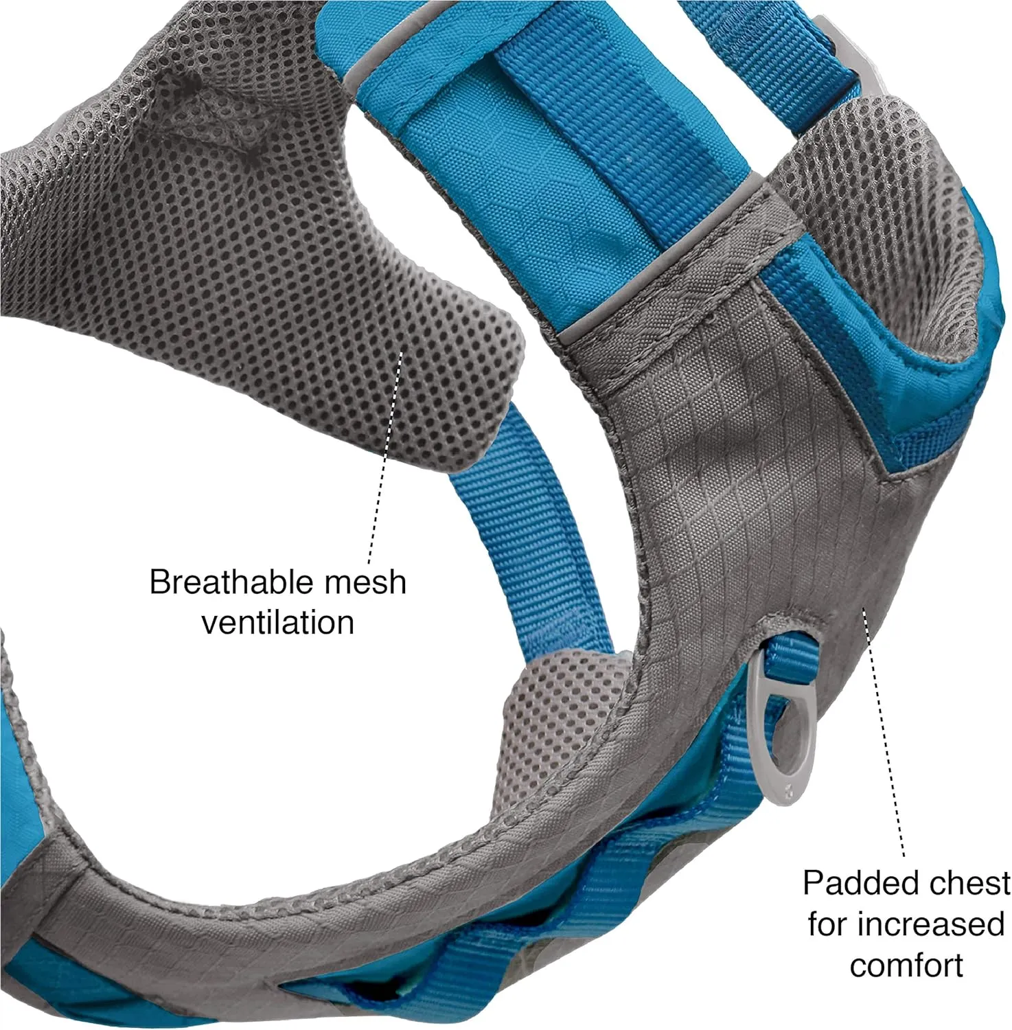 Kurgo Journey Air Dog Harness, Vest Harnesses for Dogs, Pet Hiking Harness for Running & Walking, Reflective, Padded, Includes Control Handle, No Pull Front Clip (Orange, Small)