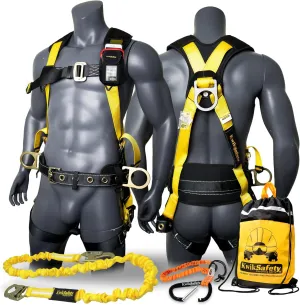 KwikSafety - Charlotte, NC - TYPHOON Ironworker Safety Harness [3 D-Ring, Tool Lanyard Loop] Construction ANSI Tested OSHA