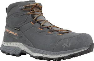 La Sportiva Mens TX Hike Mid Leather GTX Waterproof Hiking Boots, Metal/Hawaiian Sun, 12.5-13 US | 42 EU