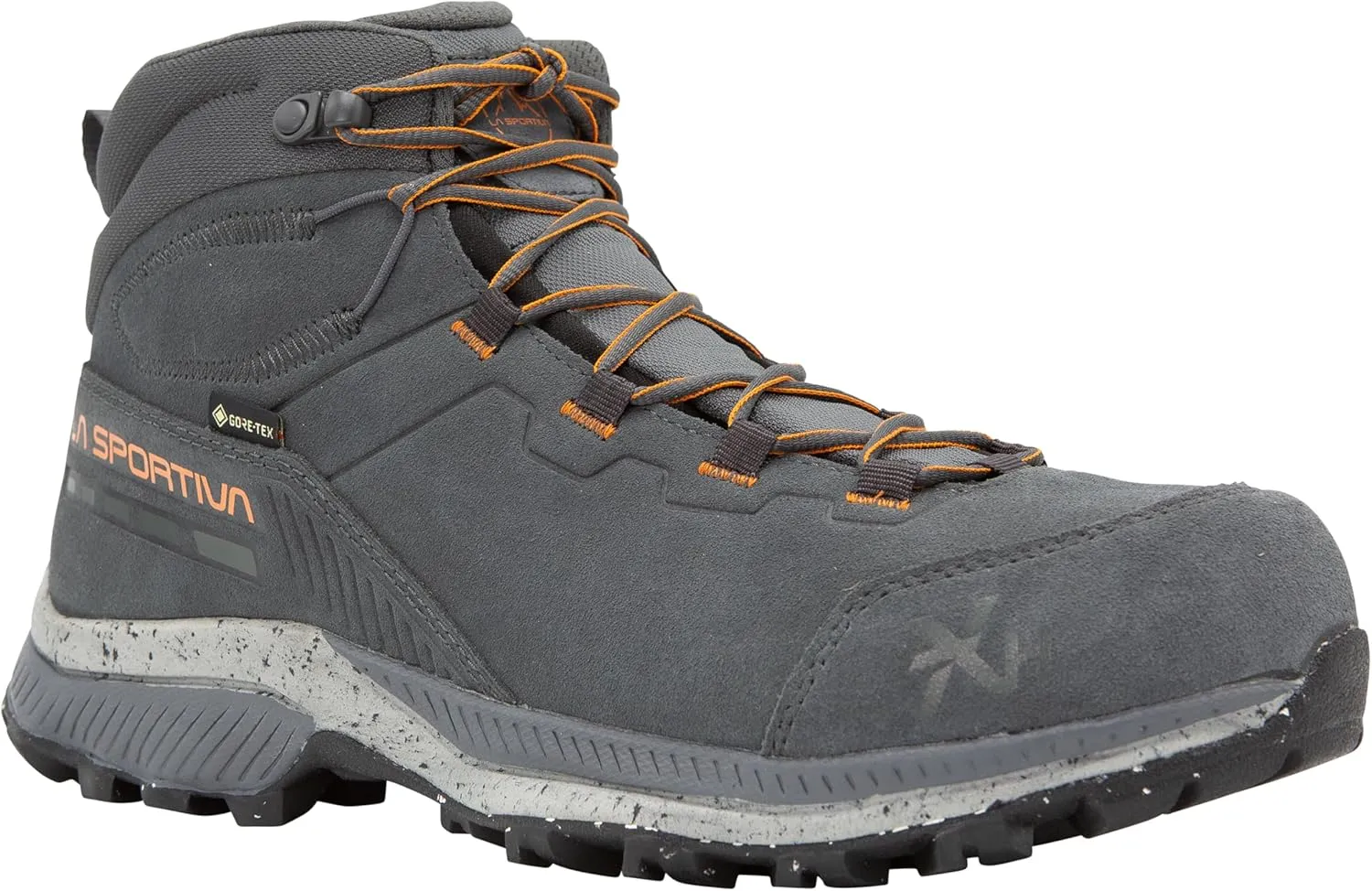 La Sportiva Mens TX Hike Mid Leather GTX Waterproof Hiking Boots, Metal/Hawaiian Sun, 9.5 US | 38 EU
