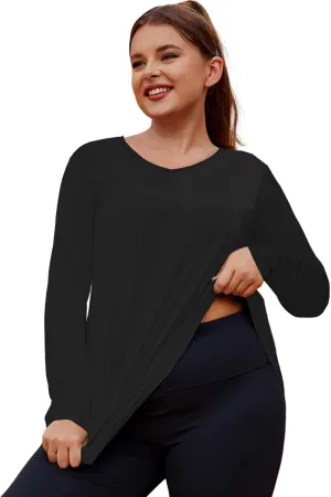 LALAGEN Women's UPF 50  Sun Shirts Plus Size Long Sleeve UV Protection Workout Tops Quick Dry Athletic Hiking Shirt