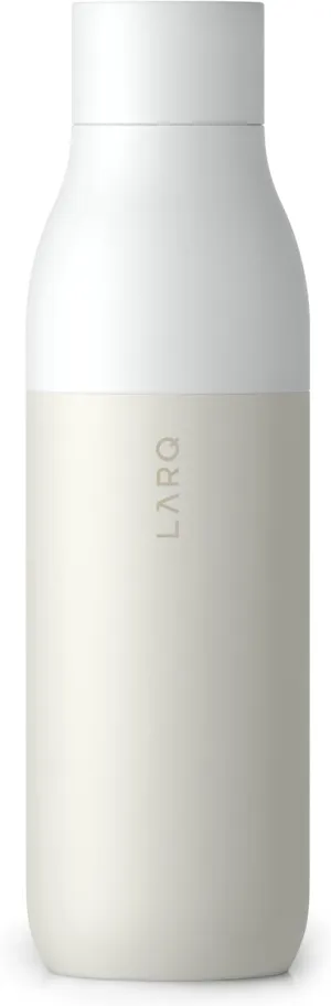 LARQ Bottle Twist Top 25 oz - Insulated Stainless Steel Water Bottle | Thermos, BPA Free | Reusable Water Bottle for Camping, Office, and Travel | Keep Drinks Cold and Hot, Granite White