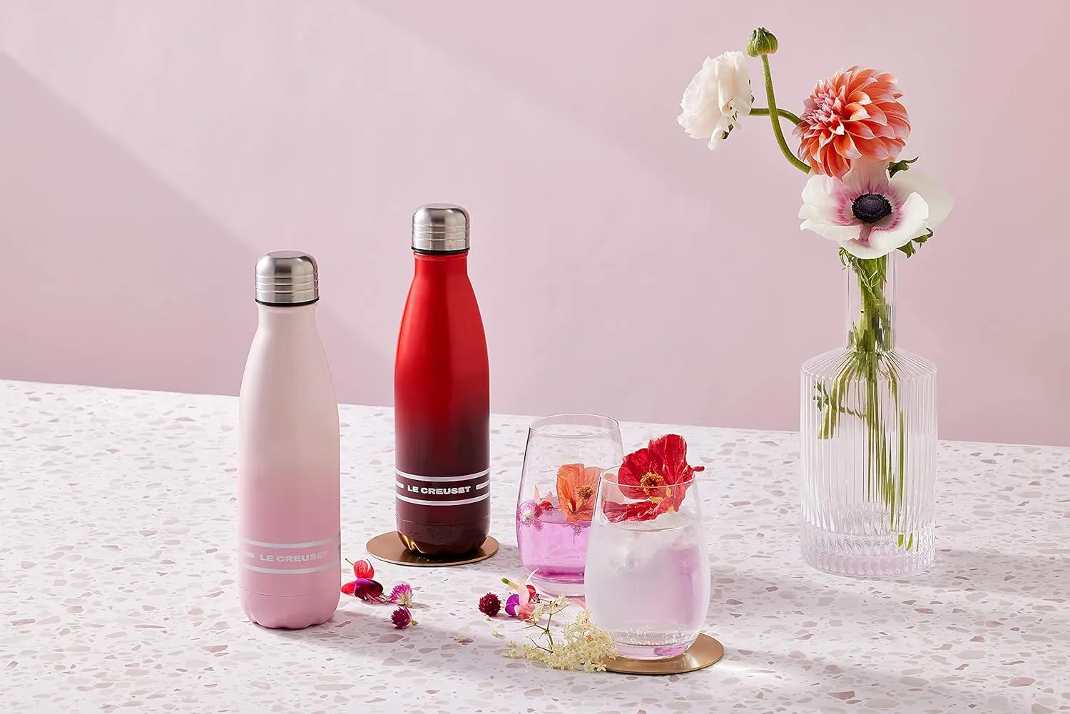 Le Creuset Hydration Water Bottle, 17 oz, Cerise