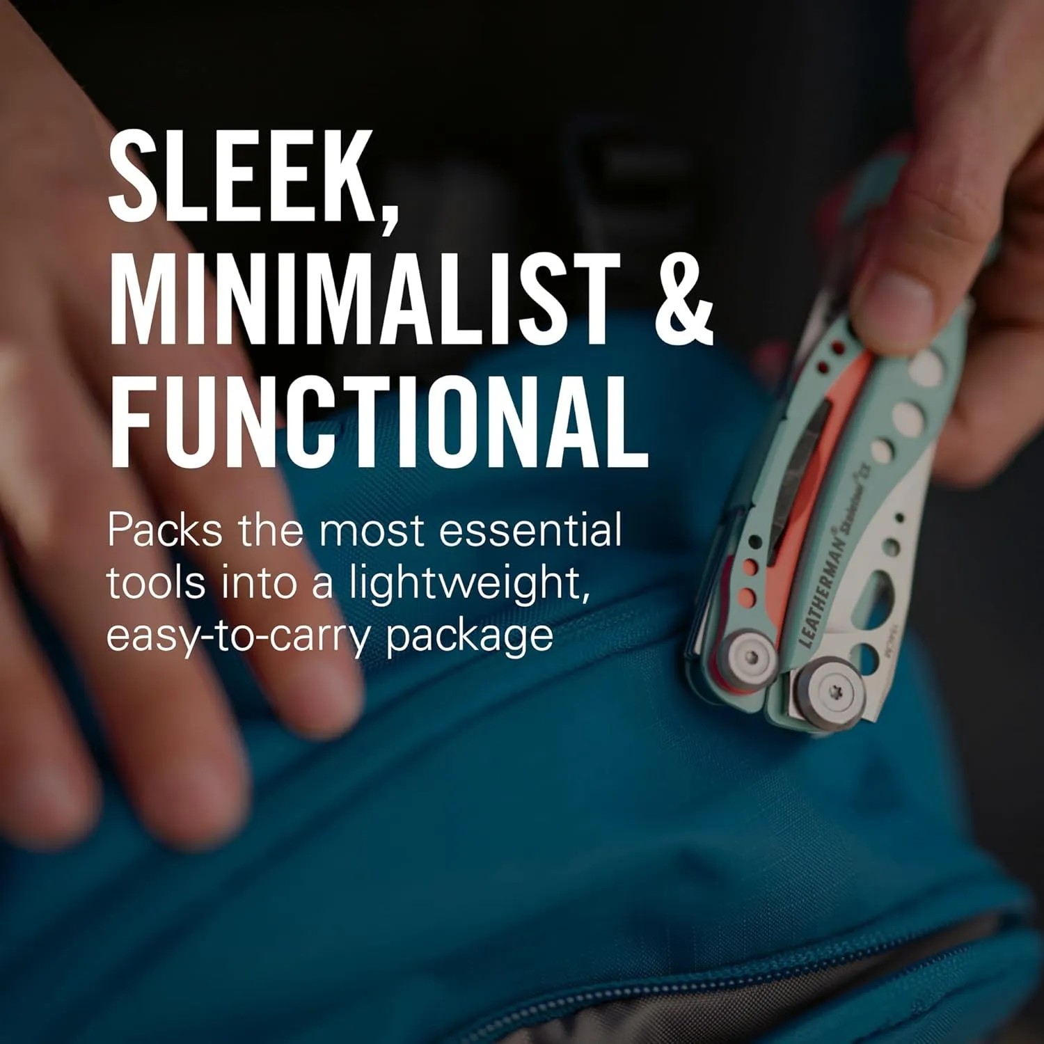 LEATHERMAN, Skeletool CX, 7-in-1 Lightweight, Minimalist Multi-Tool for Everyday Carry (EDC), Home, Garden & Outdoors, Paradise Blue