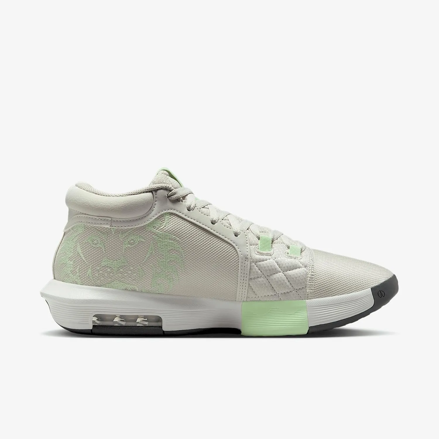Lebron Witness VIII Basketball Shoes (HQ2139-002, Light Bone/Vapor Green/Swan/Anthracite)