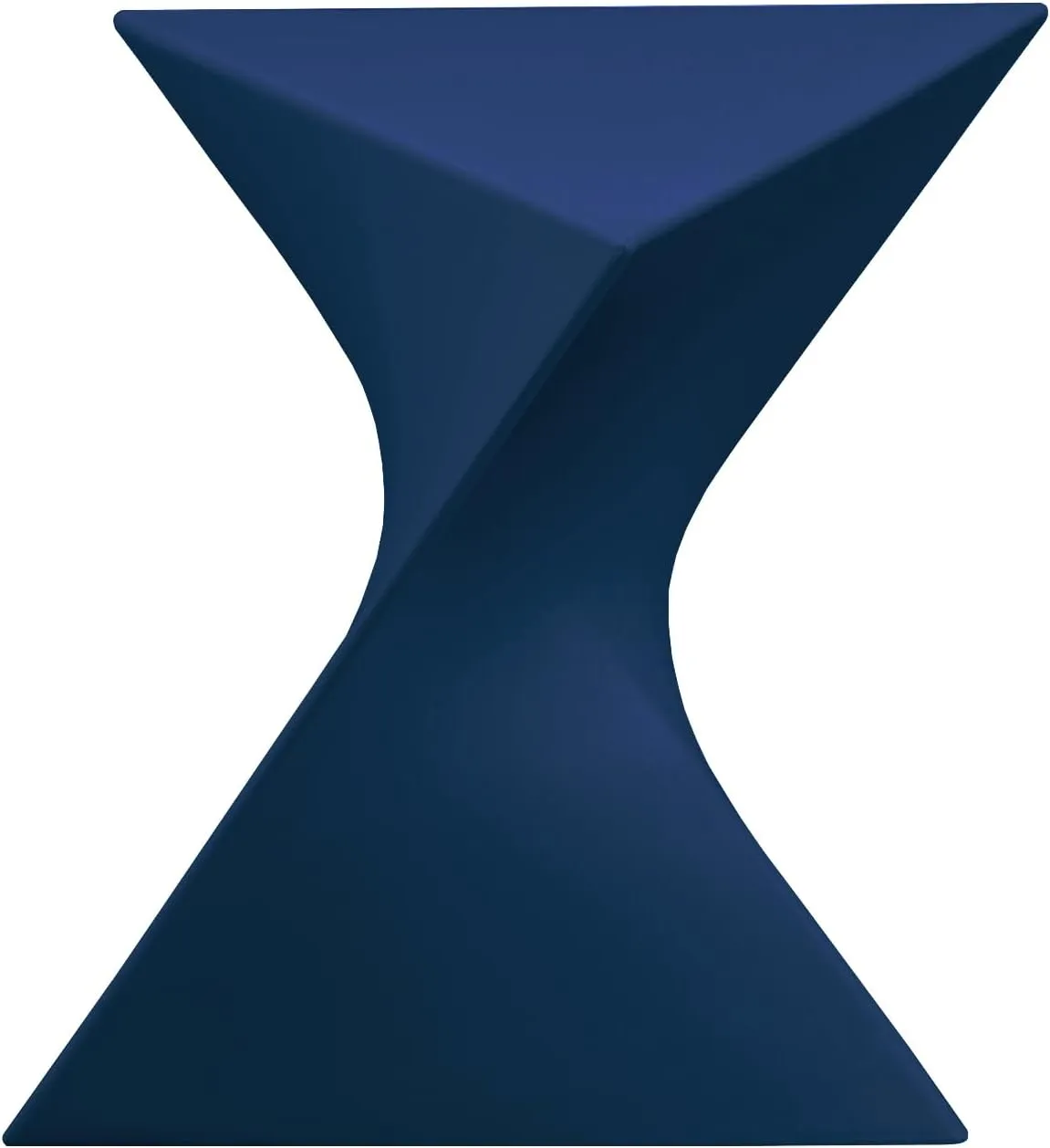 LeisureMod 15.75" Navy Blue Stackable Side Table - Weather-Resistant Plastic Triangular Accent End Table for Indoor & Outdoor Use