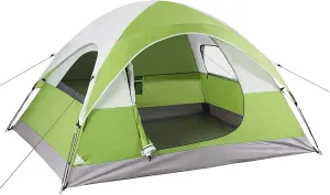 LET'S CAMP 3 Person Backpacking Tent,Portable Lightweight Waterproof Windproof Easy Setup Backpacking Tent,Great for Camping Hiking Mountaineering,Green