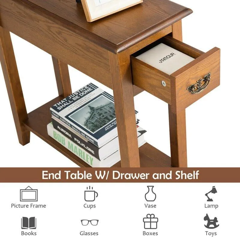 Lewallen Tall End Table with Storage