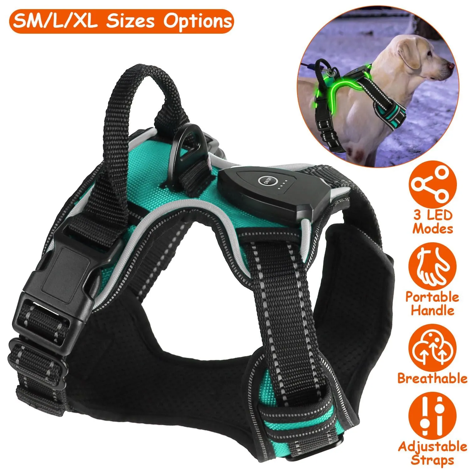 Light Up Dog Harness – No Pull Vest