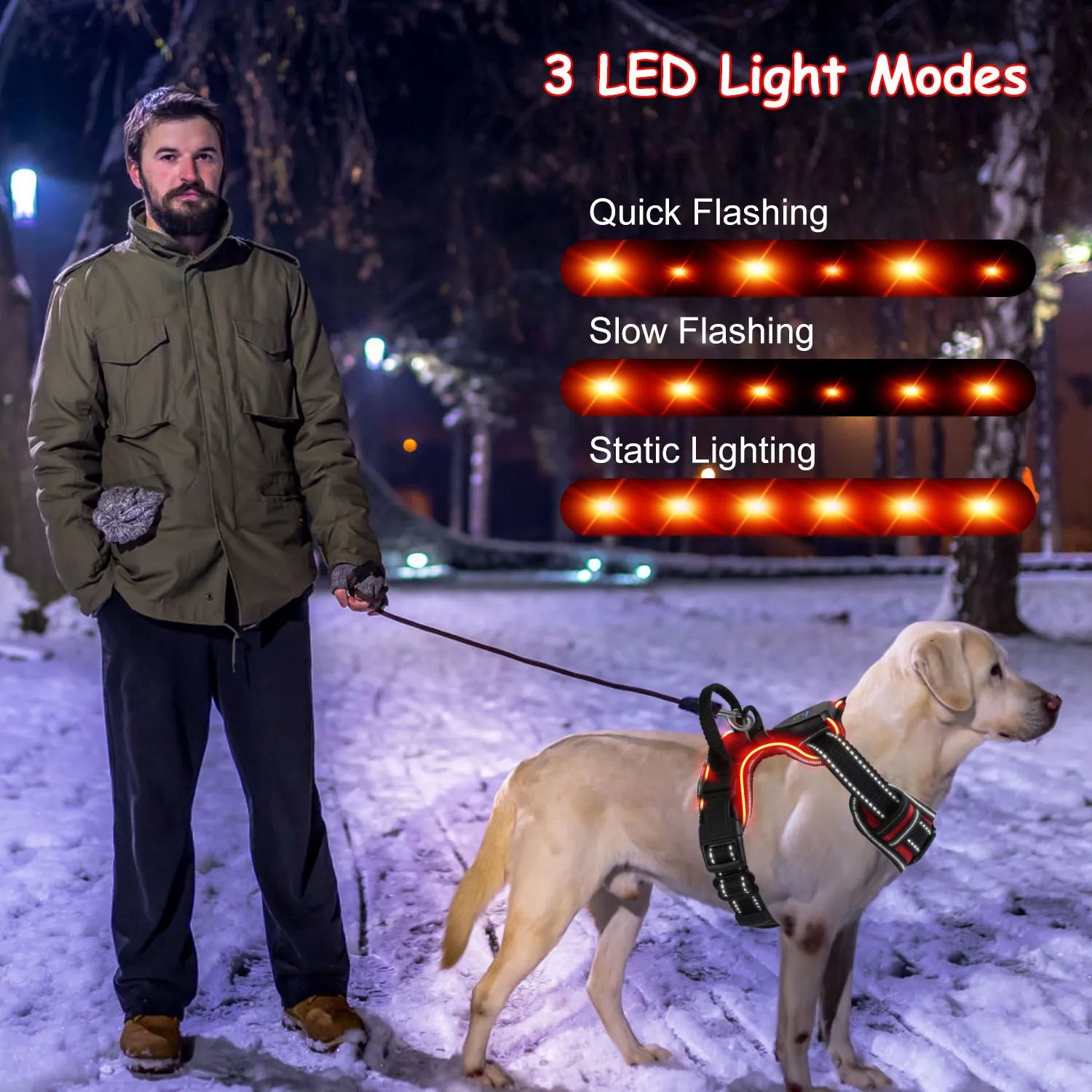Light Up Dog Harness – No Pull Vest