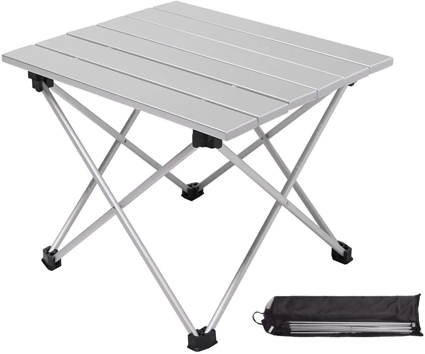 Lightweight Aluminum Adjustable Folding Table Camping Outdoor Lightweight for Camping, Beach, Backyards, BBQ, Party and Picnic