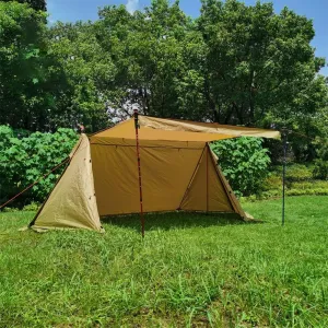 Lightweight Backpacking Tent 2-3 Person, 5LB Bushcraft Tent with Canopy, Waterproof Trekking Pole Tent, Camping Shelter, Hiking Tent with 4 Poles