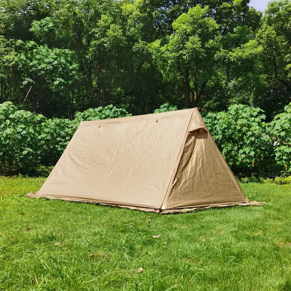 Lightweight Backpacking Tent 2-3 Person, 5LB Bushcraft Tent with Canopy, Waterproof Trekking Pole Tent, Camping Shelter, Hiking Tent with 4 Poles